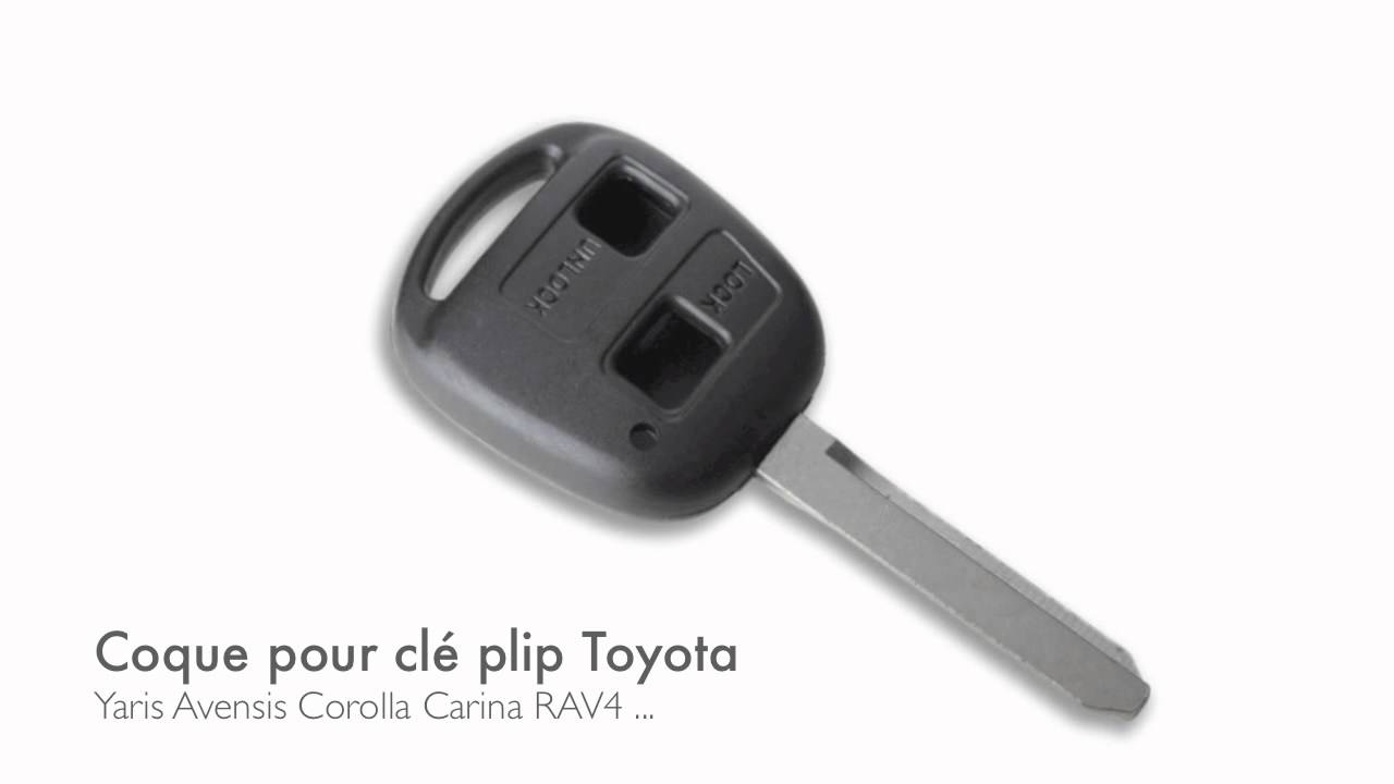 Coque clé 2 boutons Toyota, Avensis, Corolla, Yaris, Yaris Verso