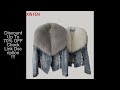 Womens Coats Spring 2025New 100%Natural Real Fox Fur Collar Fashion Short Denim Jacket Luxury Goose