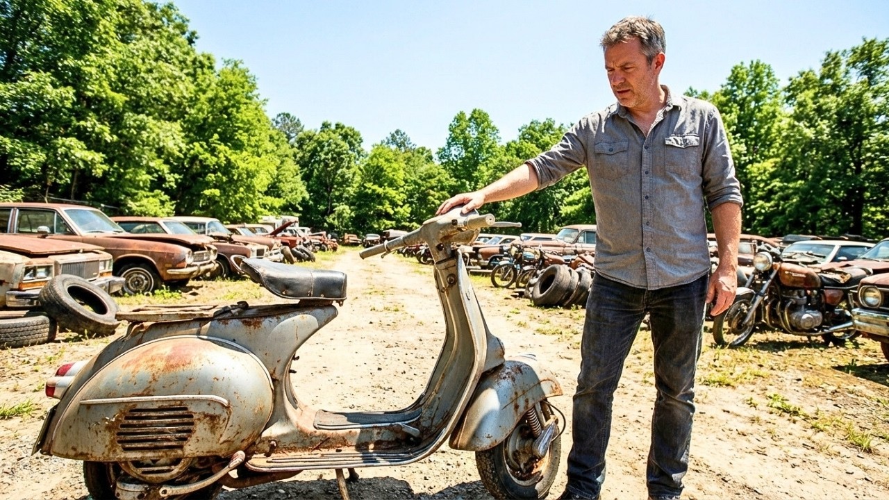 ASMR Vespa Restoration | 1955 Vespa 150 GS Complete Rebuild from Rust to Glory