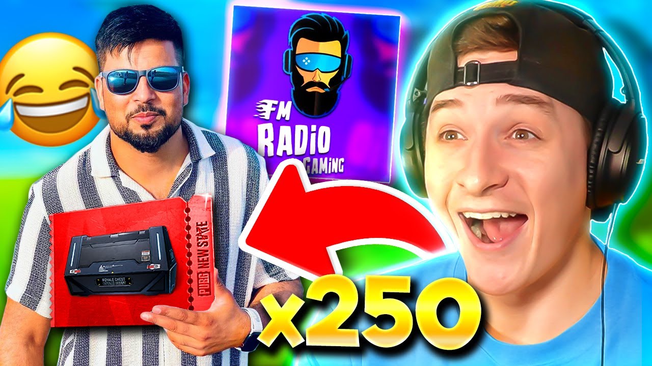 ⁣I GAVE FM RADIO GAMING 250 CRATES 😂 (INSANE LUCK)