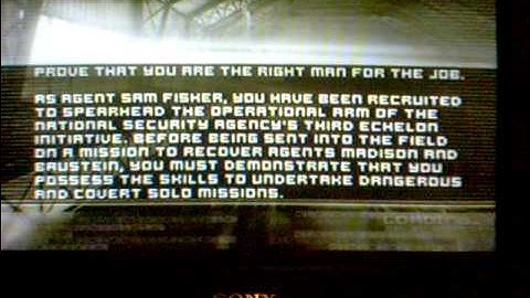 Splinter Cell- Walkthrough- Training Part 1