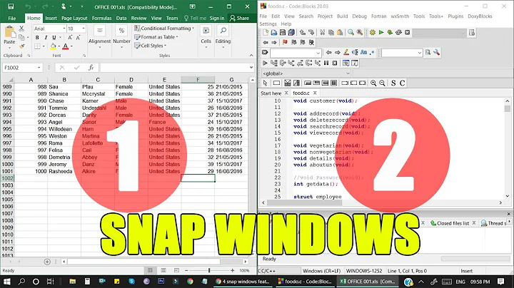 Windows Management Trick: How to place Two windows side-by-side | Snap Windows Feature