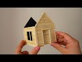 How to Make House from Coffee Stirrers - Kahve Karıştırıcıdan Ev Yapımı