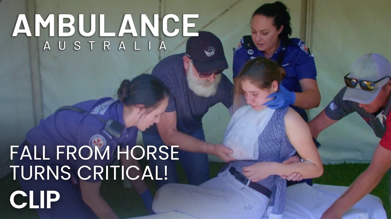 Teen falls from horse at jumping arena 🐴 | S2 Ep2 | Ambulance Australia | Clip