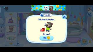 day 32  | Taking tum play on mobile play game | My talking Tom • | daily routines play on mobile