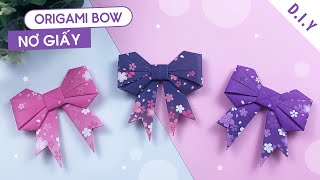 Cách Gấp Nơ Bằng Giấy Rất Xinh Từ Giấy Màu \/ Origami Bow