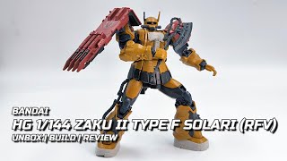 [REVIEW] BANDAI - HG 1/144 ZAKU II TYPE F SOLARI (RFV) - NETFLIX SERIES