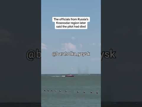 Moment Russian fighter jet crashes into sea
