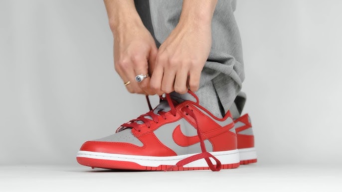 Nike Dunk Low Retro Medium Grey Varsity Red UNLV - Thrifter