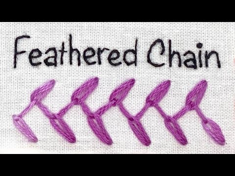 Feathered Chain Stitch 🪡 Quick Step-by-Step Guide | Hand Embroidery Tutorial for Beginners