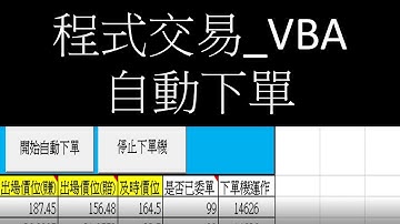 EXCEL VBA自動下單