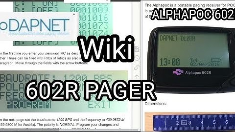 DAPNET PAGER FOR HAM RADIO PI-STAR OPENSPOT -WIKI PAGE
