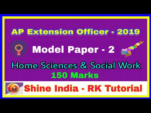 AP Extension offers model Paper - 2 | Home Sciences , Social work, Child Development .