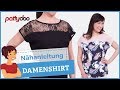 Easy Damenshirt aus Jersey und Blusenstoff nähen - Ausschnitt "auf die feine Art"