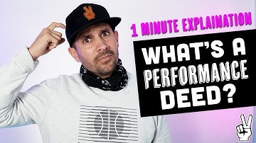 Performance Deed / Deed In Lieu Explained In 1 MINUTE!