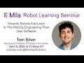 Tom Silver - Towards Robots that Learn In-The-Wild by Engineering Their Own Software Episode cover