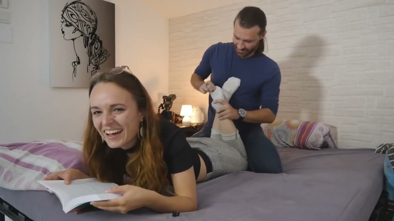 Cute french girl feet tickle 😍