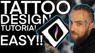 How to DESIGN a TATTOO EASY! / Procreate Tattoo Design 101 screenshot 5