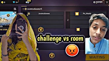angry subscriber challenge Me 1 Vs 1 room 🤬|| V Badge Pro Girl