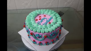 Cake with Beautiful Flower Decoration