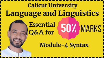 Language and Linguistics, Module 4, Important Questions, 5th Sem. BA English, Calicut University