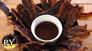 Bacon Jerky With BBQ Candy Dipping Sauce