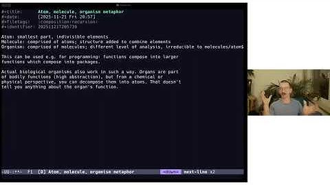 EmacsConf 2025 Q&A: Zettelkasten for regular Emacs hackers - Christian Tietze (he)