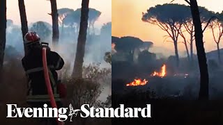 South of France wildfires: Thousands evacuate from tourist hotspots as firefighters battle flames