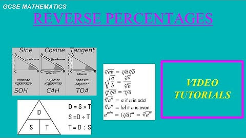 GCSE Maths Reverse percentages