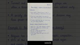 ⚡ Power Sharing Class 10 | Ch 1 Introduction | NCERT Handwritten Notes 📝 #shorts
