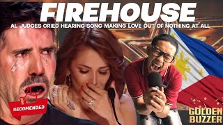 Golden Buzzer : Filipino singers makes the judges cry with song Firehouse american got talent 2024