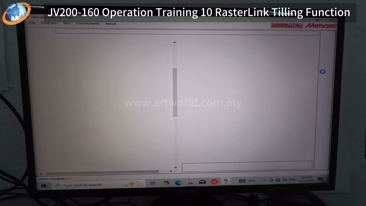 JV200 160 Operation Training 10 RasterLink Tilling Function