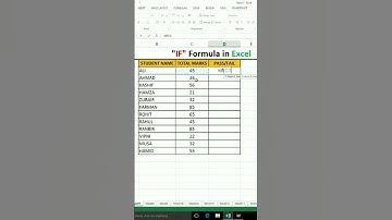 Excel Job Interview Question IF Formula in Excel#excel#exceltips#exceltutorial#shorts