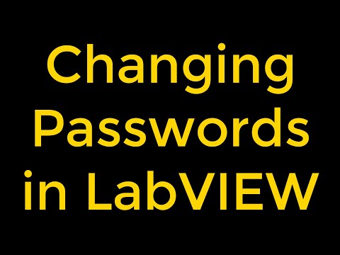 How to Change Passwords in LabVIEW
