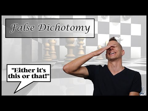 What is a false dichotomy (black and white fallacy, false dilemma)? Logical Fallacies Explained #1