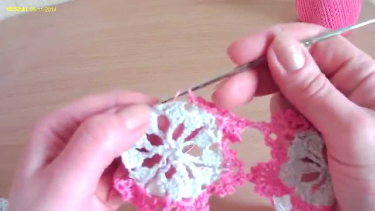Как соединять мотивы (вязание крючком). How to connect the motifs (crochet).