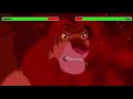 The Lion King (1994) Final Battle with healthbars 2/2 (Edited By @Kobe W )