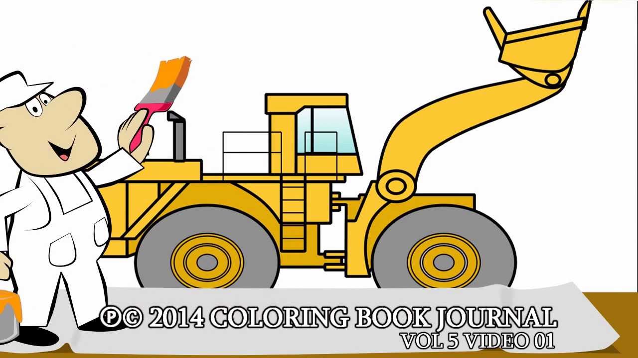 Экскаватор погрузчик и трактор картинки и мультик