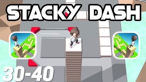 Stacky Dash Gameplay Walkthrough Level 30-40 iOS Android Noob vs Hack All Skins Unlocked