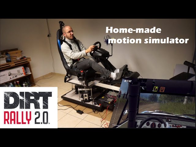 Dirt Rally 2.0 on a Home-Made 3DOF Motion Simulator (1500 watts) 