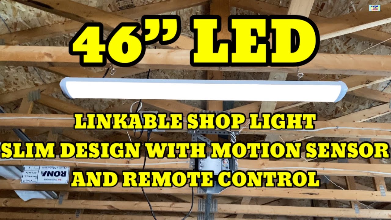 46 LED Linkable Shop Light with Motion Sensor & Remote