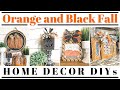 🧡  AMAZING Orange and Black Fall Dollar Tree DIY Decor - MUST WATCH!