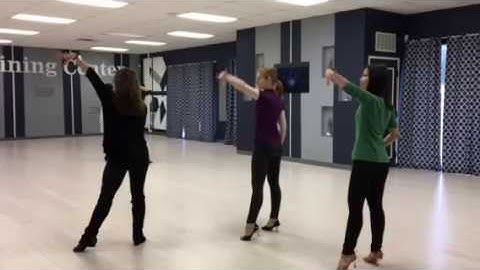 Bronze Cha Cha routine - with ladies arm styling!!!- fan, hockey stick, New Yorkers, three cha Chas