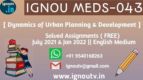 IGNOU MEDS-043 Solved Assignment July 2021 & Jan 2022 [FREE] || IGNOU PGDUPDL || IGNOU TV || IGNOU |