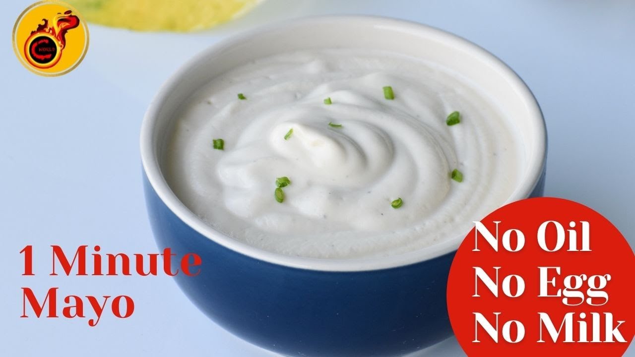 1Minute No Egg No Oil No Milk Mayonnaise Vegan Mayo Mayonnaise Without OilEggMilk Ep983