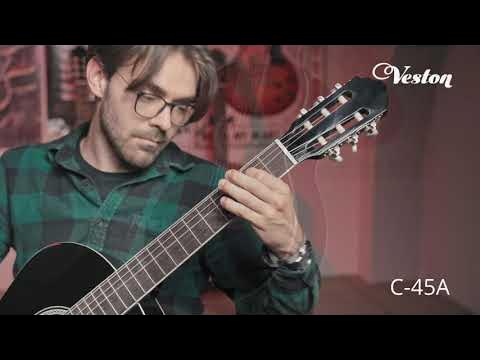 Classical guitar Veston C-45 - YouTube