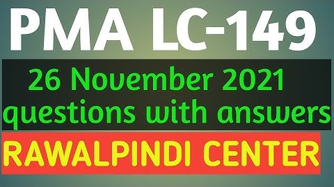 PMA LC-149 | 26 Nov 2021 | RAWALPINDI CENTER | ALL CENTERS TEST |@Army preparations