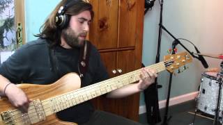 Video thumbnail of "Mitch Friedman tracking Soulfarm's "Unwind" with his Fodera Imperial 5 Elite"