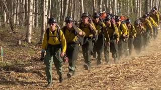 Marching to the Fireline: Gannett Glacier Wildland Type 2 Initial Attack Crew Caswell Lakes Fire