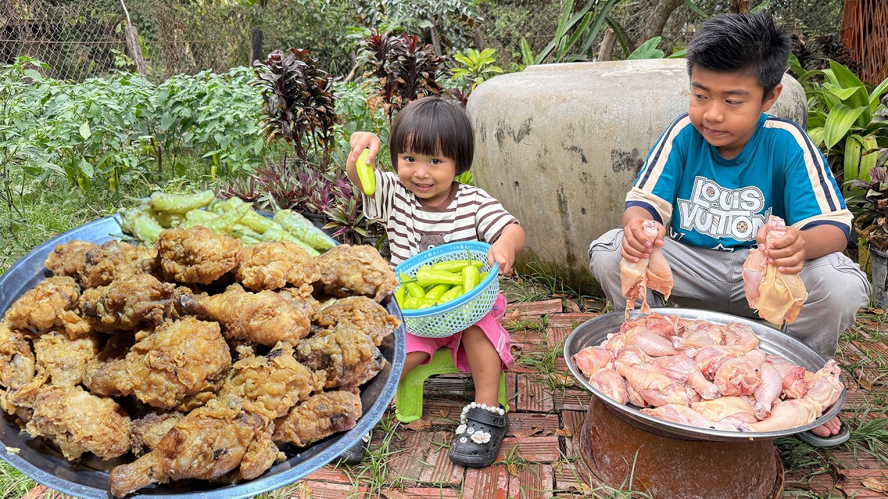 Bother and sister cook chicken drumsticks | KFC chicken drumsticks
